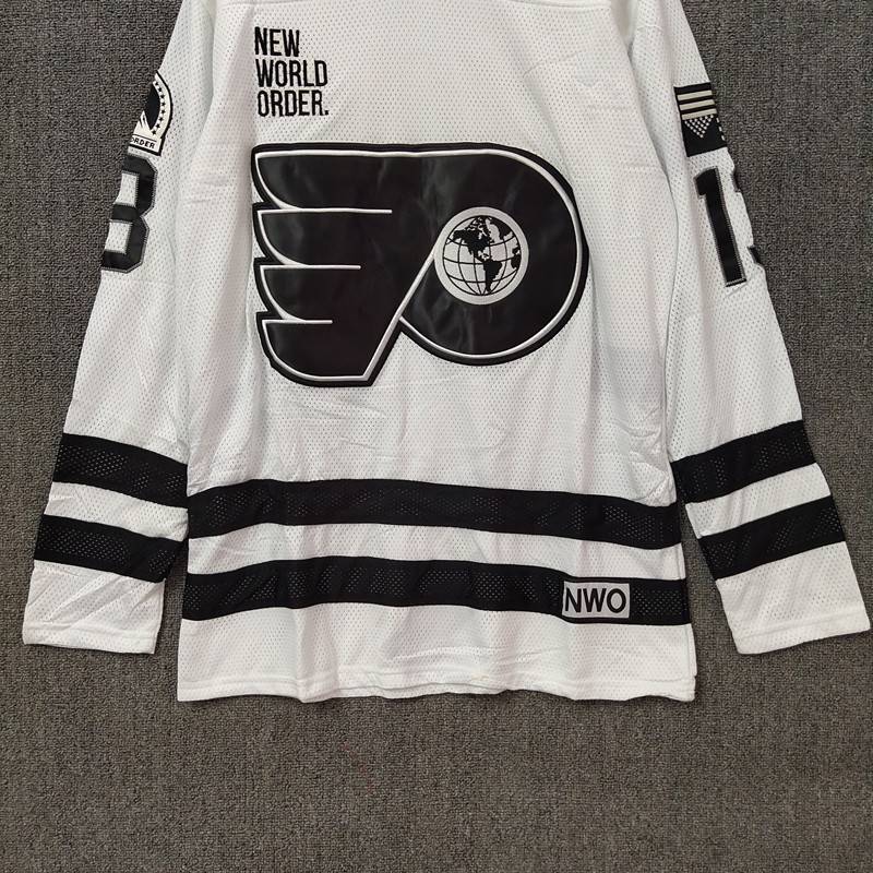 Harajuku street hip -hop ice hockey clothing hiphop loose jersey long long -sleeved T -shirt sports ball uniform men's same paragraph