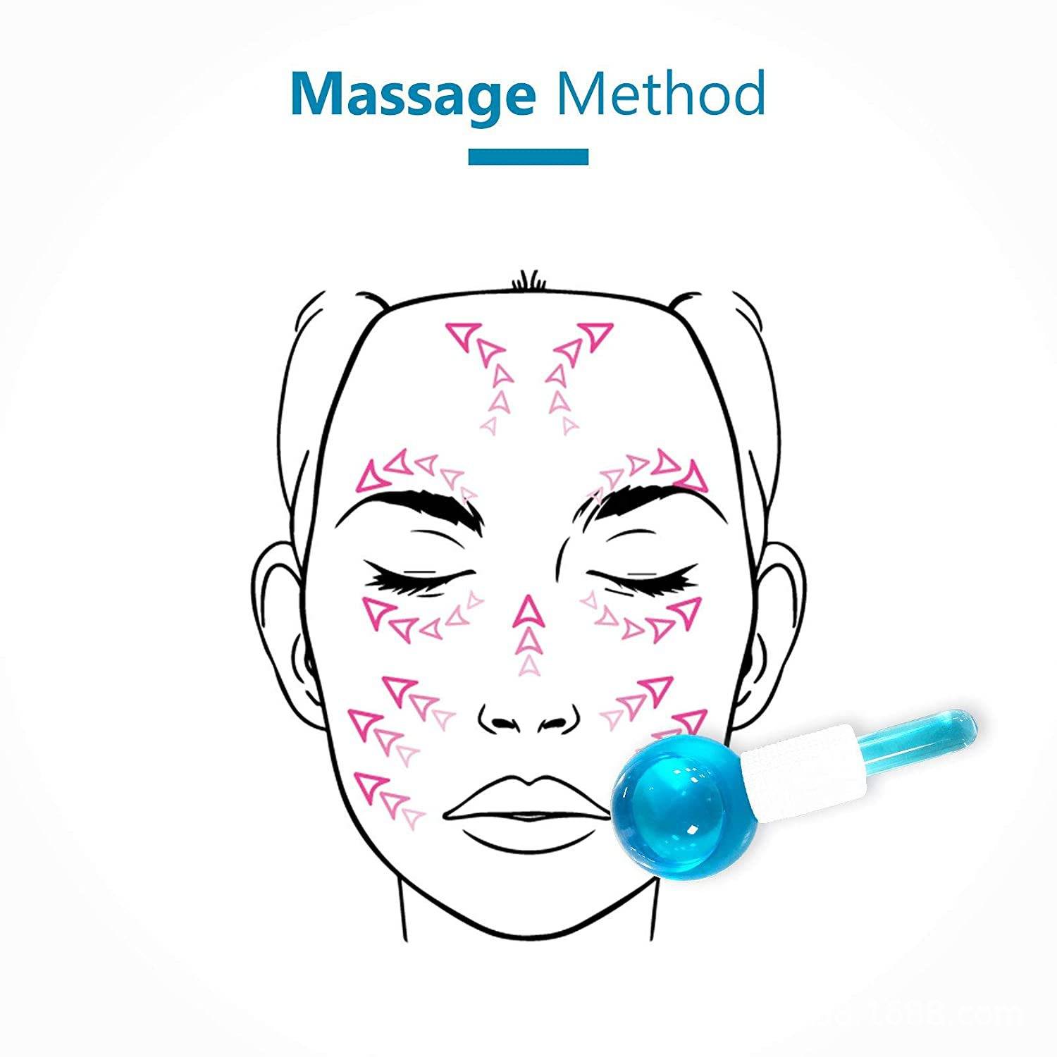 The new ice hockey cosmetic ball powder crystal ice hockey ice therapy face massage glass beauty ball ice waves
