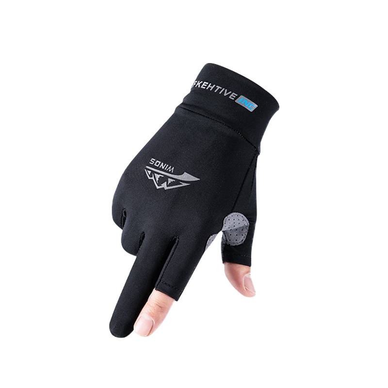 Spring and summer ice silk semi -finger ball glove women's men's division thin sunscreen slippery sports fitness riding fishing sports