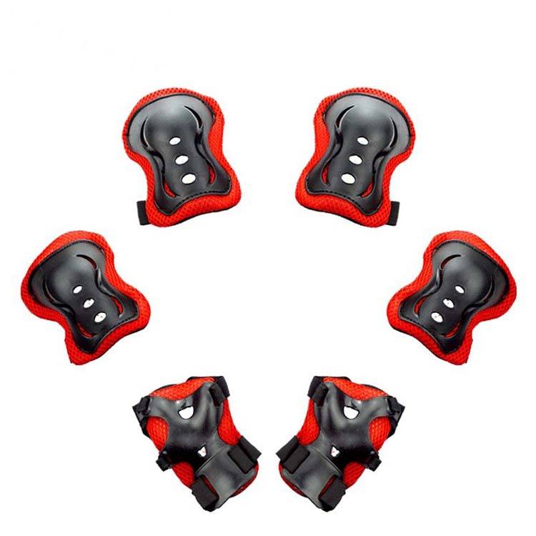 Children's knee padding gear, 6 -piece skateboard skaters, balancing car thickened butterfly sports gear