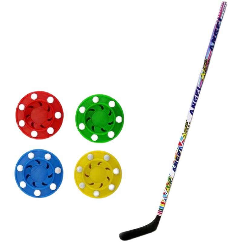 Children's ice club, grass club, wooden sports club.Wooden rod body, nylon and fiber patted.