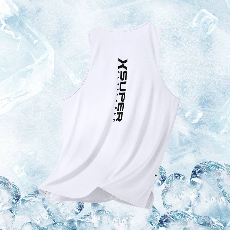 Fitness vest men's basketball American ice silk summer thin sleeveless motion shoulder loose training T -shirt fast dry clothes