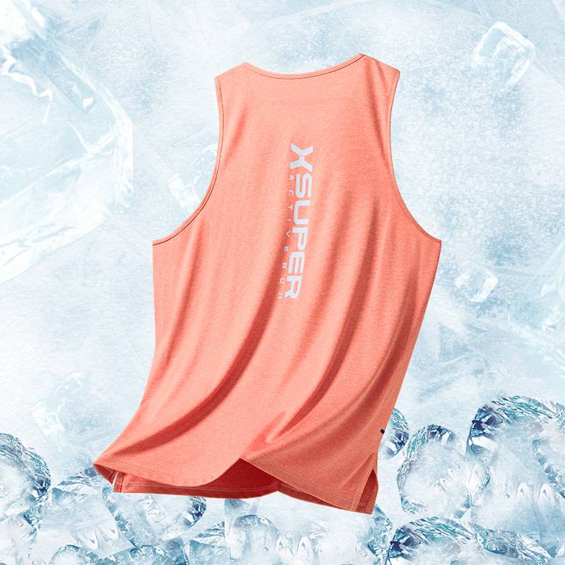 Fitness vest men's basketball American ice silk summer thin sleeveless motion shoulder loose training T -shirt fast dry clothes