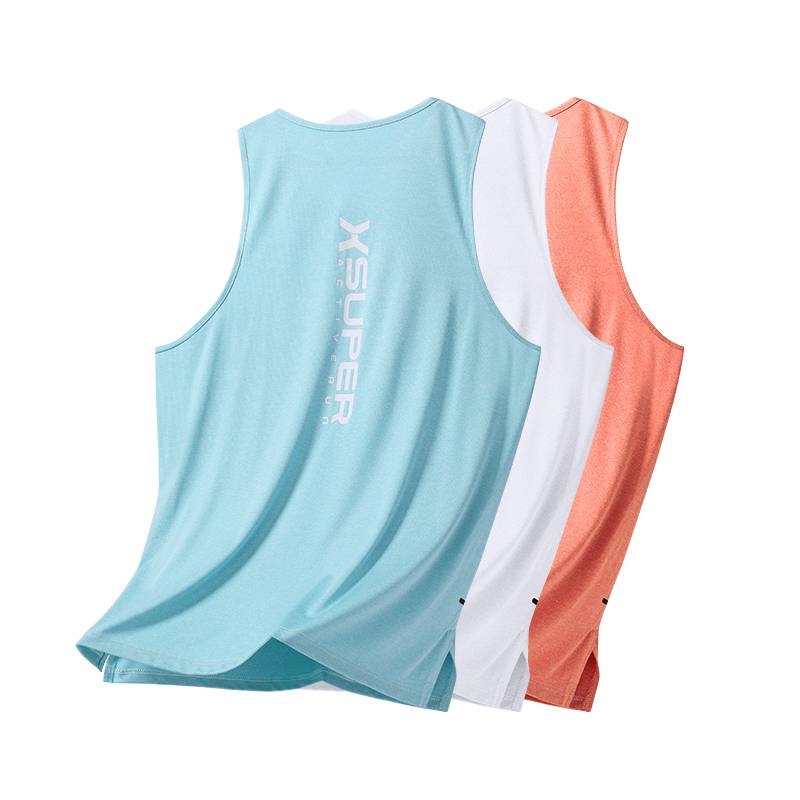 Fitness vest men's basketball American ice silk summer thin sleeveless motion shoulder loose training T -shirt fast dry clothes