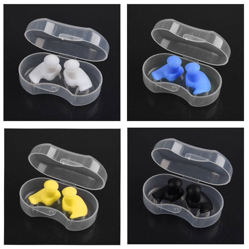 Adult earplug pink color transparent box