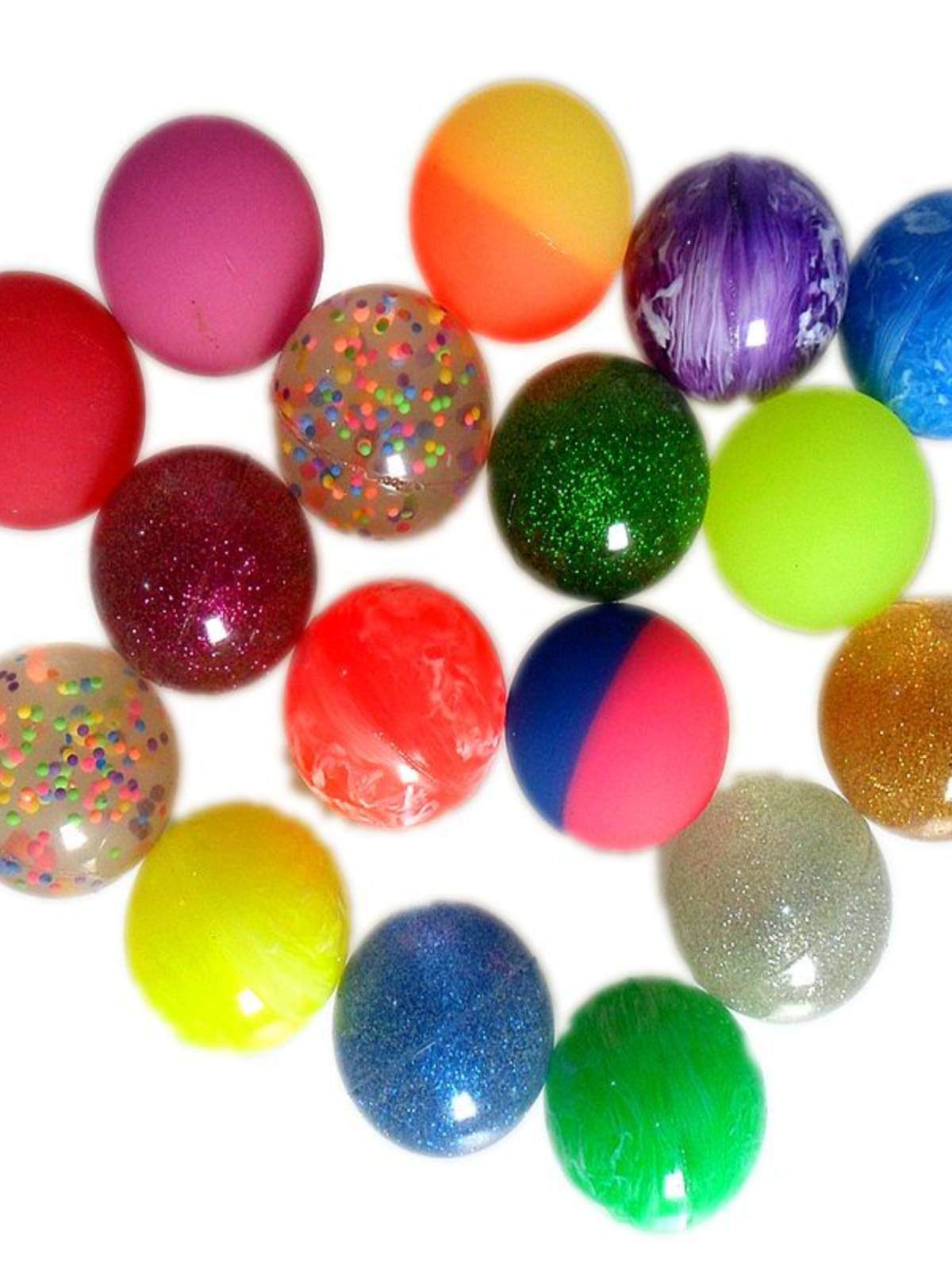 After 80, old toy rubber solid elastic ball luminous bombs jumping ball children's jumping outdoor game