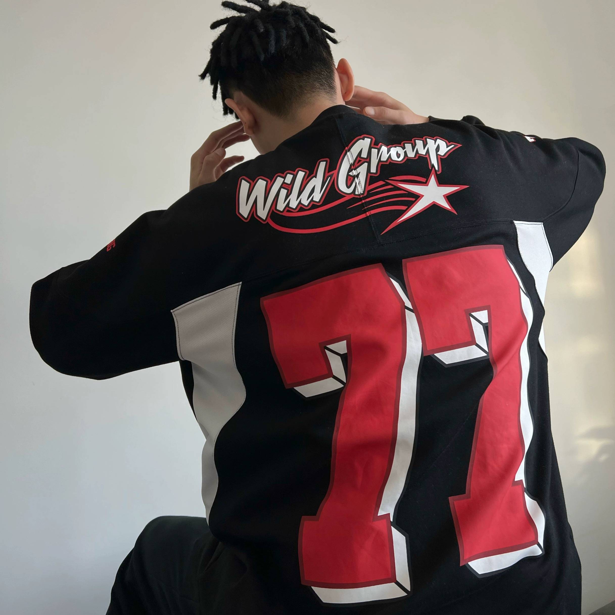 Ice hockey suit American leisure sports long -sleeved T -shirt sweater men and women couples 2024 early spring new loose jacket