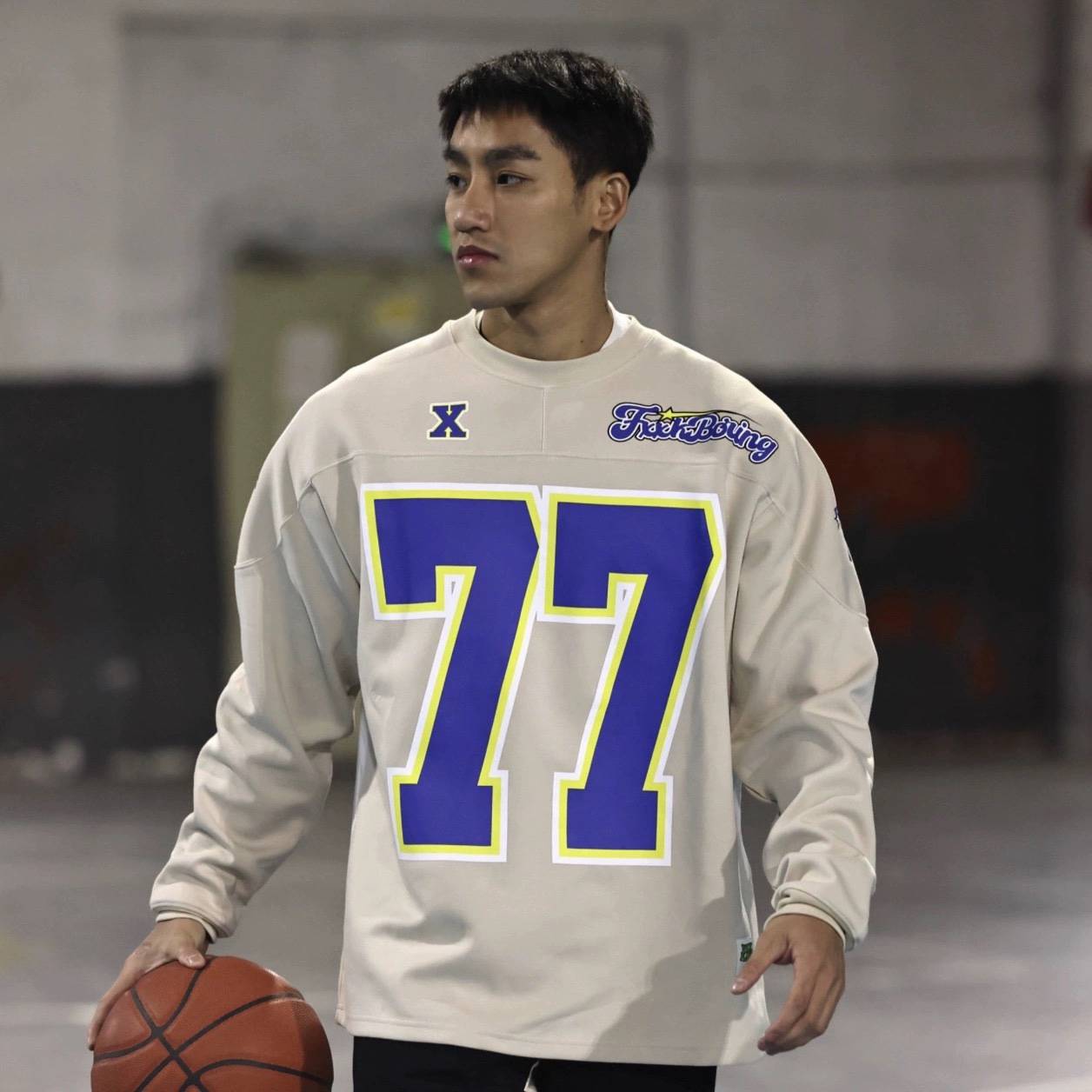 Ice hockey suit American leisure sports long -sleeved T -shirt sweater men and women couples 2024 early spring new loose jacket