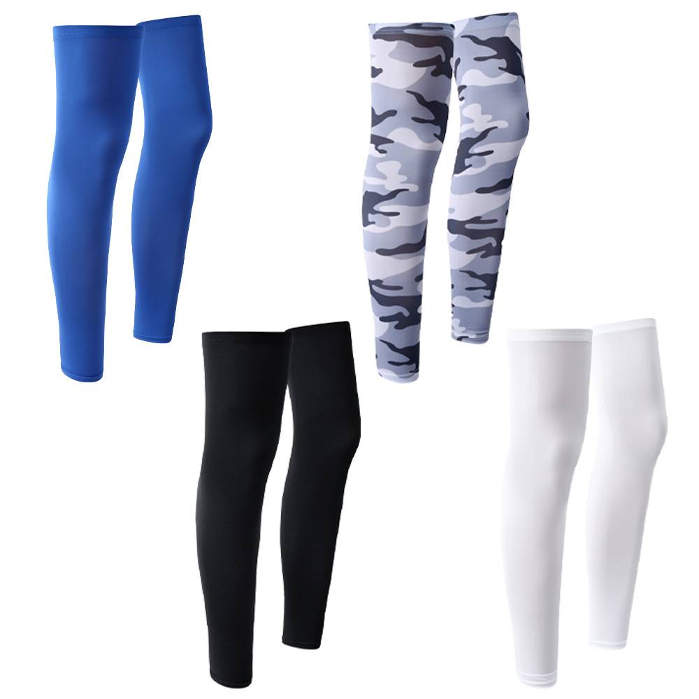 Summer outdoor ride sunscreen leg cover basketball knee pad running legged cold socks covered with ice silk sleeve sleeve