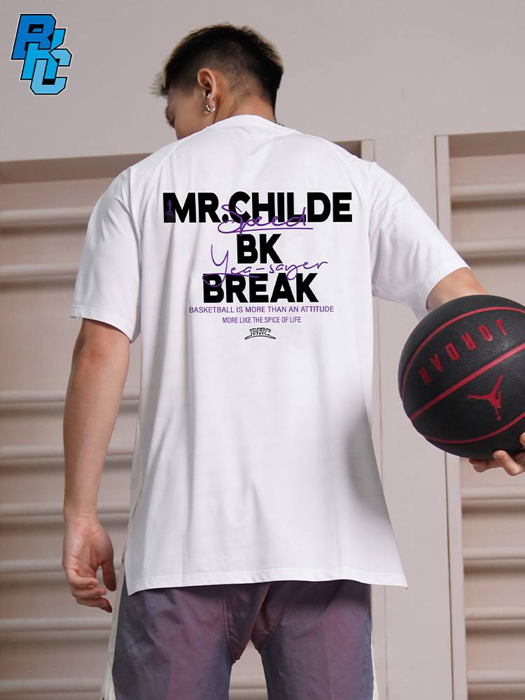bkcxzice Signature American Sports T -shirt Men's Loose Running Fitness Training Basketball Short Sleeve Shooting