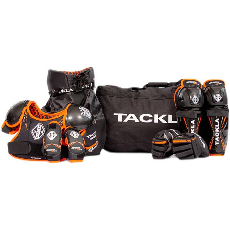 Tackla Children's ice hockey wheel skate gear equipment full set of chest custody, elbow -legged ice hockey gloves skaters