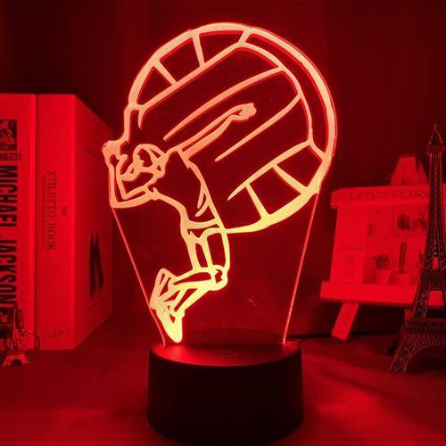 New sports gift gifts women's volleyball ball 3D hallucinations football football small night night light sensor strain color basket