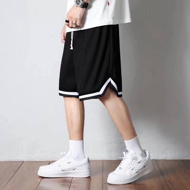 Basketball shorts Men's loose summer tide boys, boys fast -drying American men's ice silk casual pants pants pants