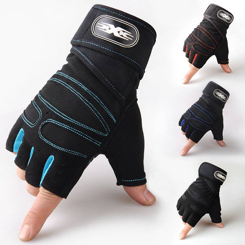 Fitness glove men's sports wrist training, wear resistance, breathable, anti -slip, weightlifting dumbbell fighting riding women spring, summer, autumn and winter