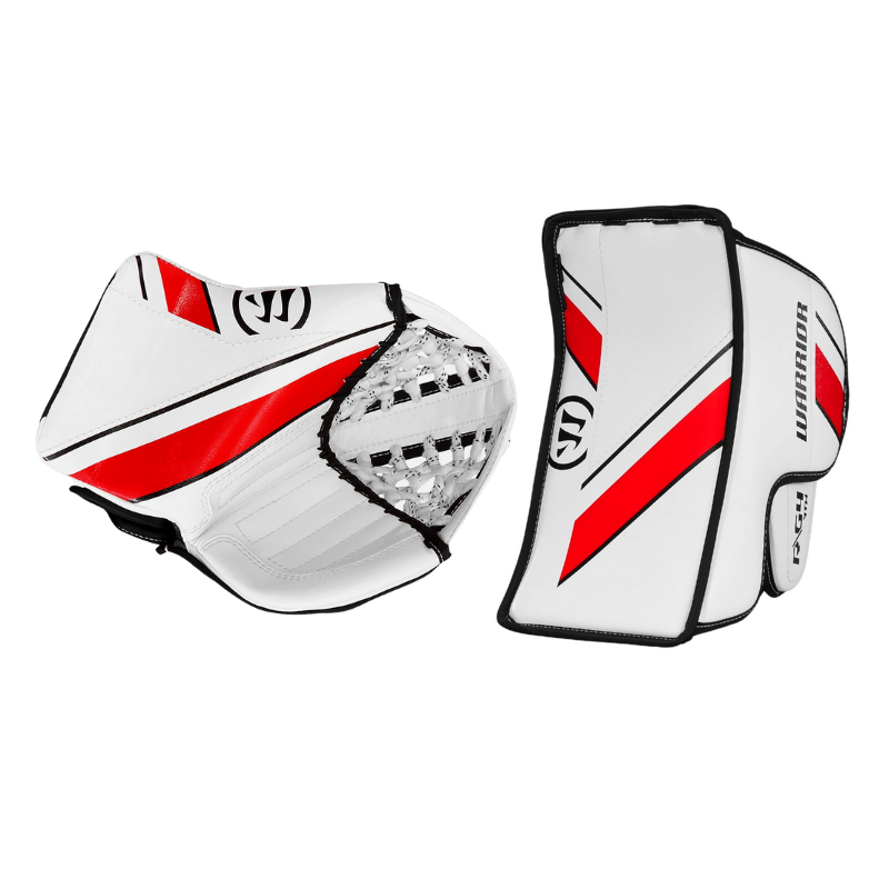 Warrior Ritual G4 Warriors Children's ice hockey goalkeeper grasping the hand to block the goalkeeper