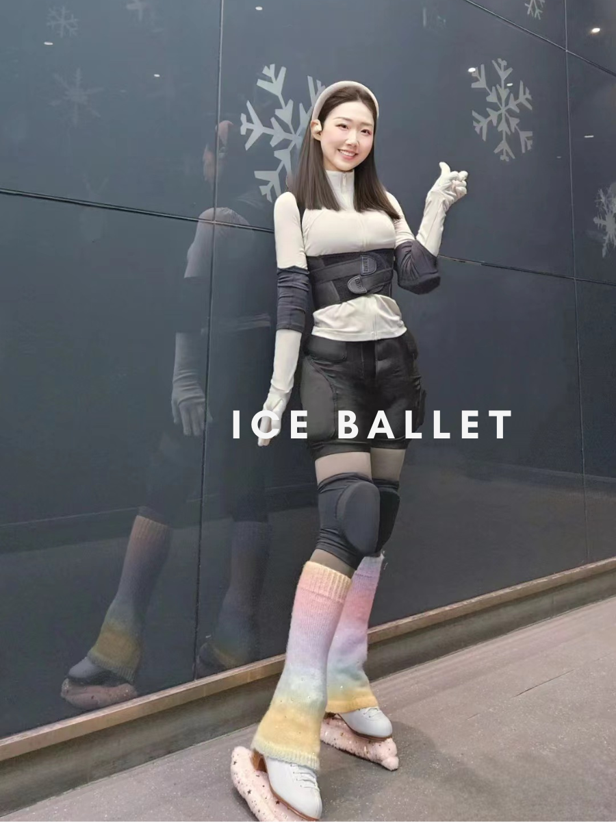 Ballet -like skating Rainbow Rainbow Girls' Legs Skills and socks Slipper skating adult children