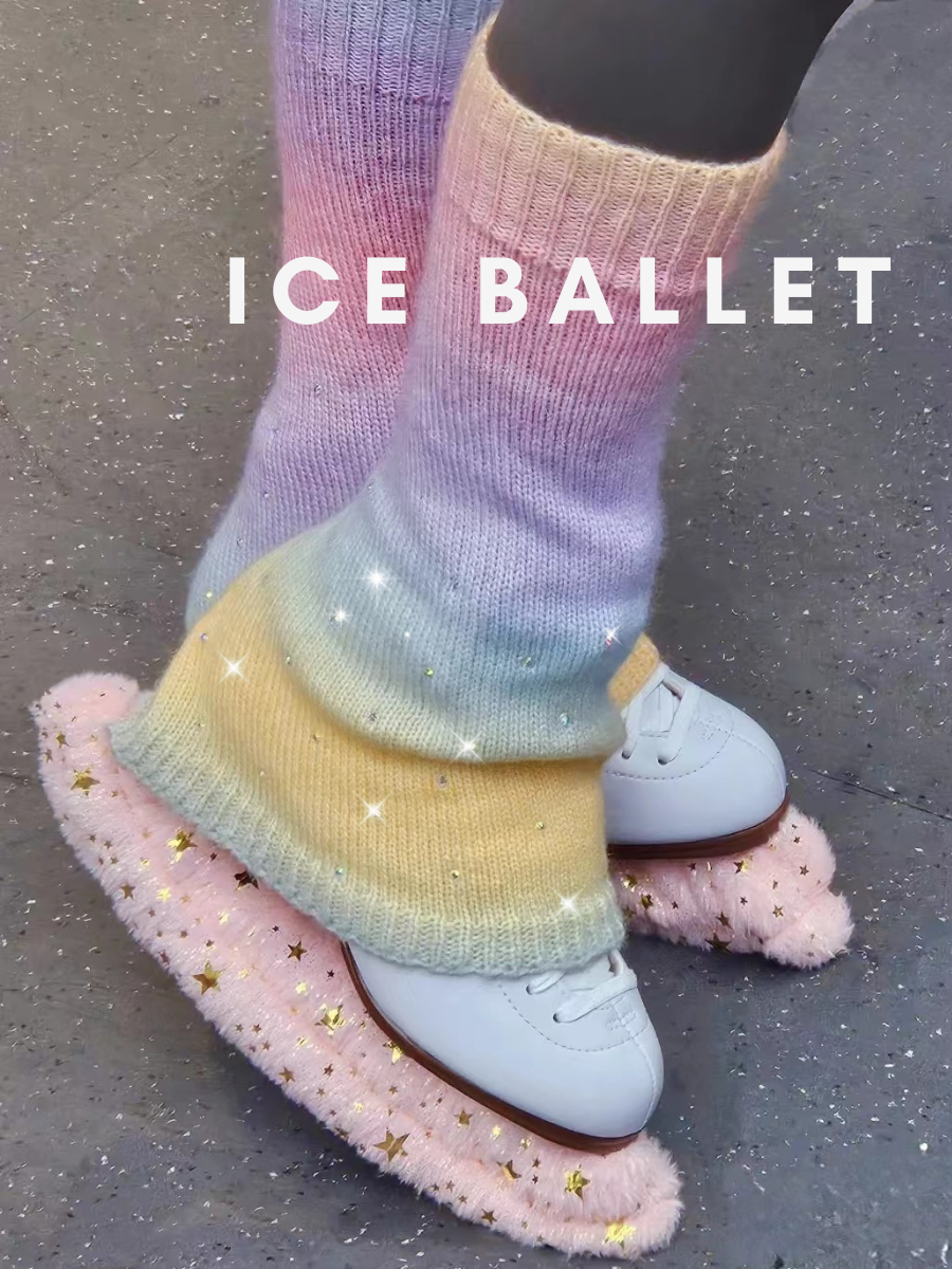 Ballet -like skating Rainbow Rainbow Girls' Legs Skills and socks Slipper skating adult children