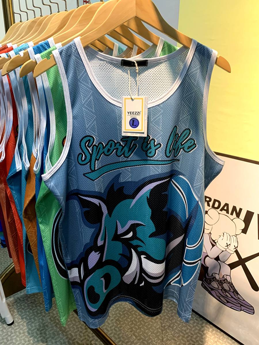 American basketball vest fast dry sleeveless T -shirt ice silk sports loose running short -sleeved training fitness beach jersey