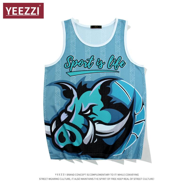 6057#blue 6 blue vest