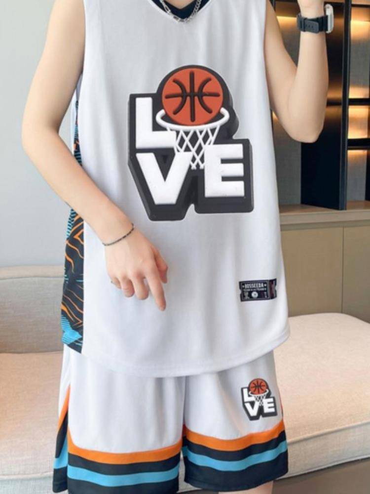 Genuine Jordan Summer Sleepless Ice Slim Boy Boys 13-15 years old junior high school students' sports suits 14 big child speed