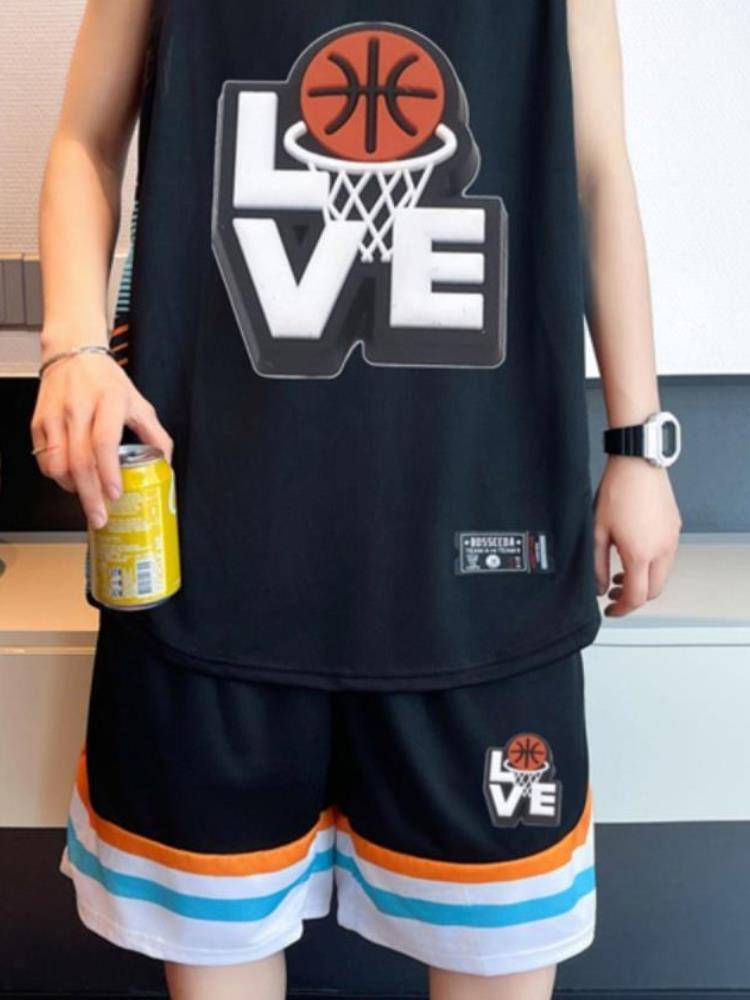 Genuine Jordan Summer Sleepless Ice Slim Boy Boys 13-15 years old junior high school students' sports suits 14 big child speed