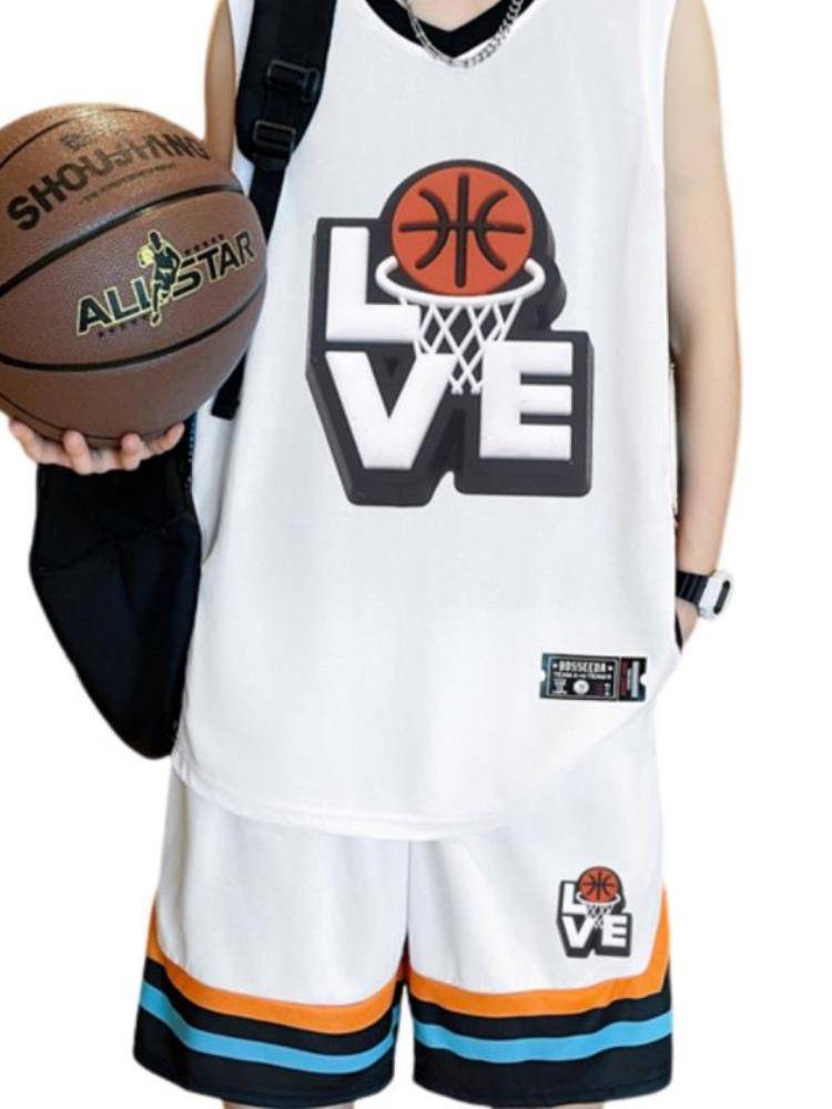 Genuine Jordan Summer Sleepless Ice Slim Boy Boys 13-15 years old junior high school students' sports suits 14 big child speed