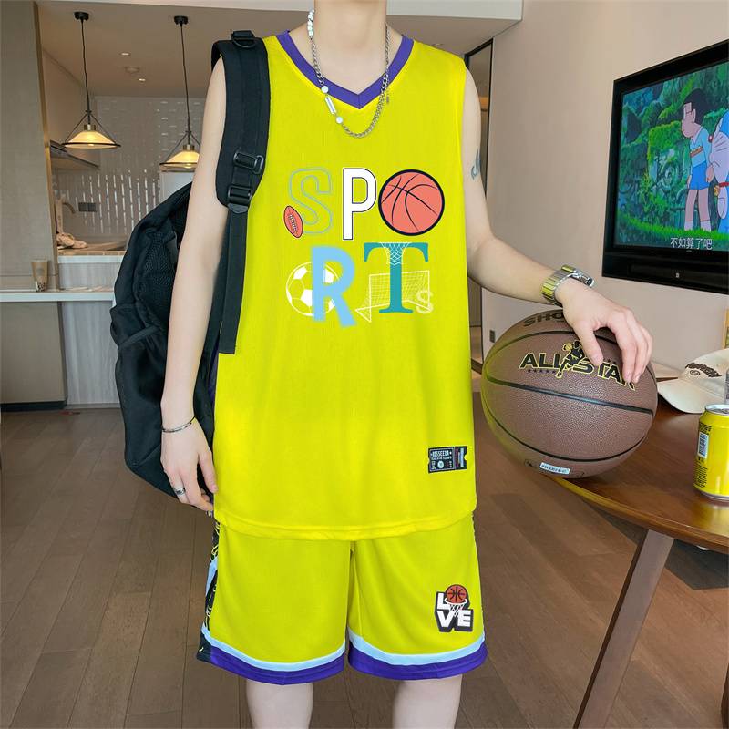 B032 yellow (top+shorts)
