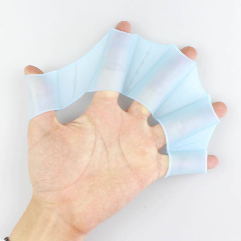 Swimming equipment free swimming palm Silicone Silicone Flying Fish Handle Gloves Duck Palm Training Diving Half -Fingers Frog