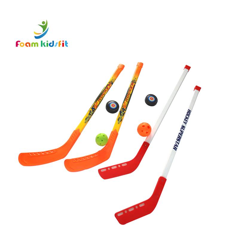 Music hockey children's sports ice hockey rod sliding club four -piece set ball cake baseball stick children fun toys