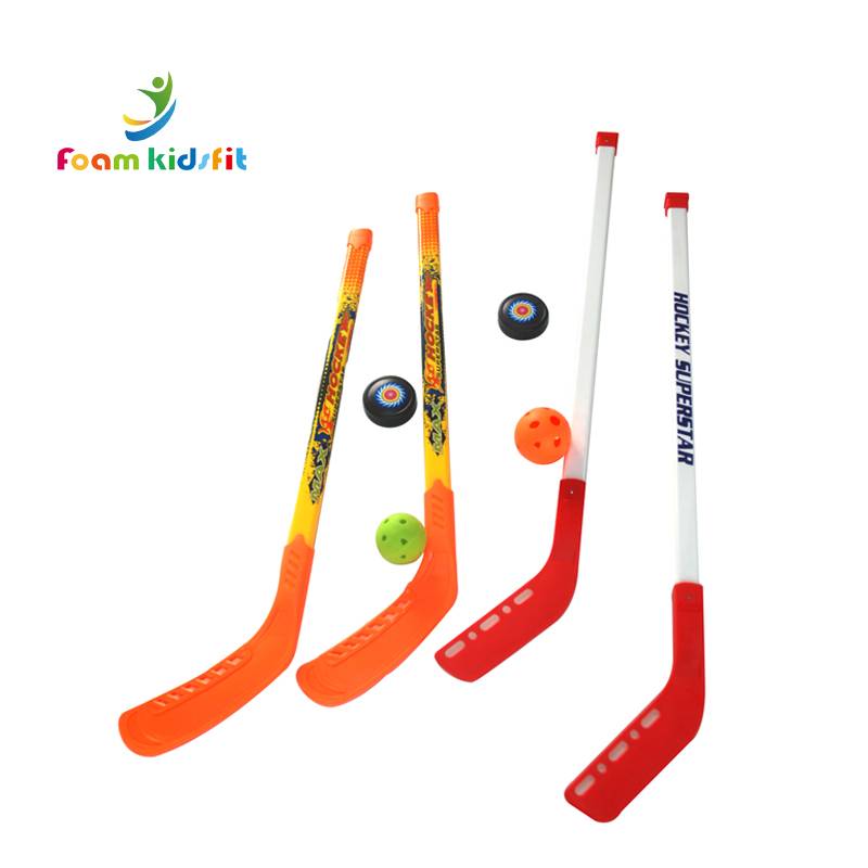 Music hockey children's sports ice hockey rod sliding club four -piece set ball cake baseball stick children fun toys