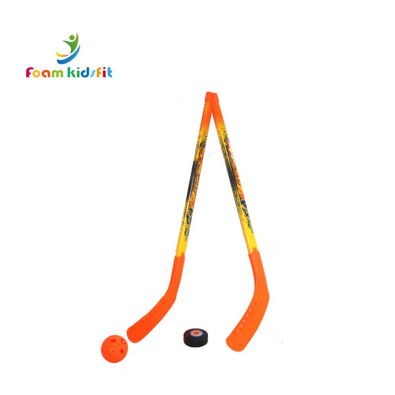 Music hockey children's sports ice hockey rod sliding club four -piece set ball cake baseball stick children fun toys