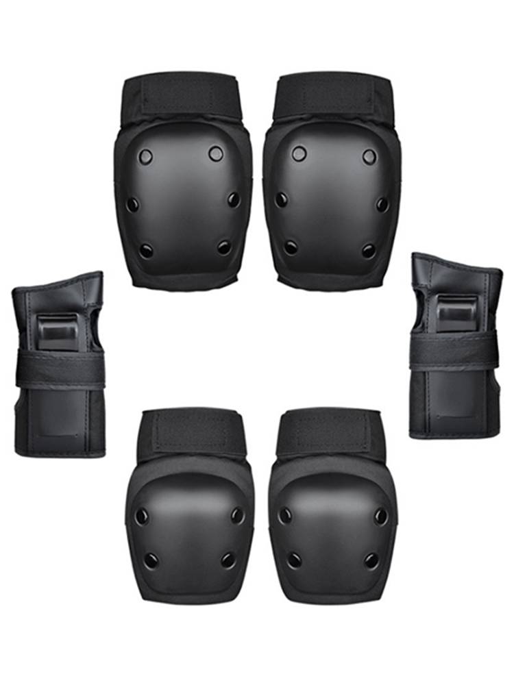 Skateboarding wheel skating skiing professional protective gear, adult knee protection, elbow, palm helmet, six -piece set of helmets