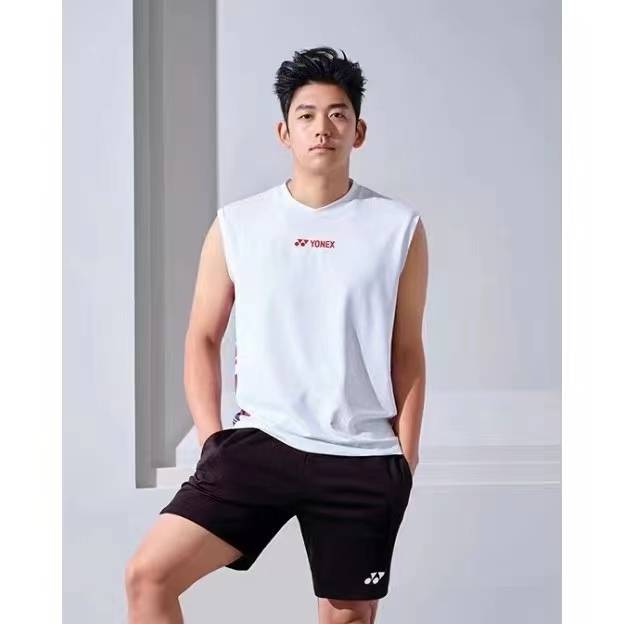 2024yy new sleeveless badminton clothing men's speed dry air -drying training competition custom vest