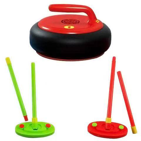 Indoor board game toy 19cm dry land ice hockey family parent -child group building to expand sports table curling children