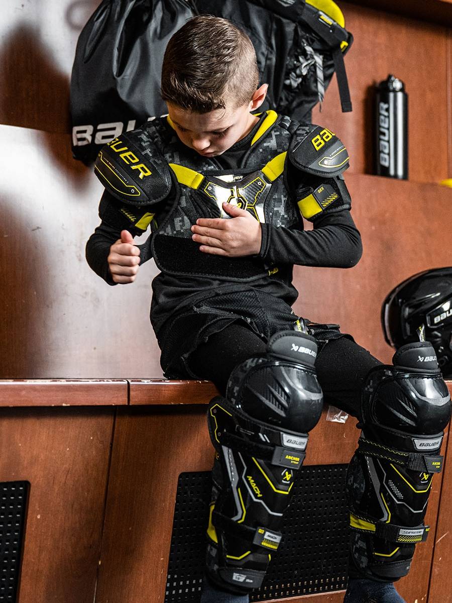 23 years of new bauer Mach Children's ice hockey protective Ball high -end chest protection leg elbow and elbow protective