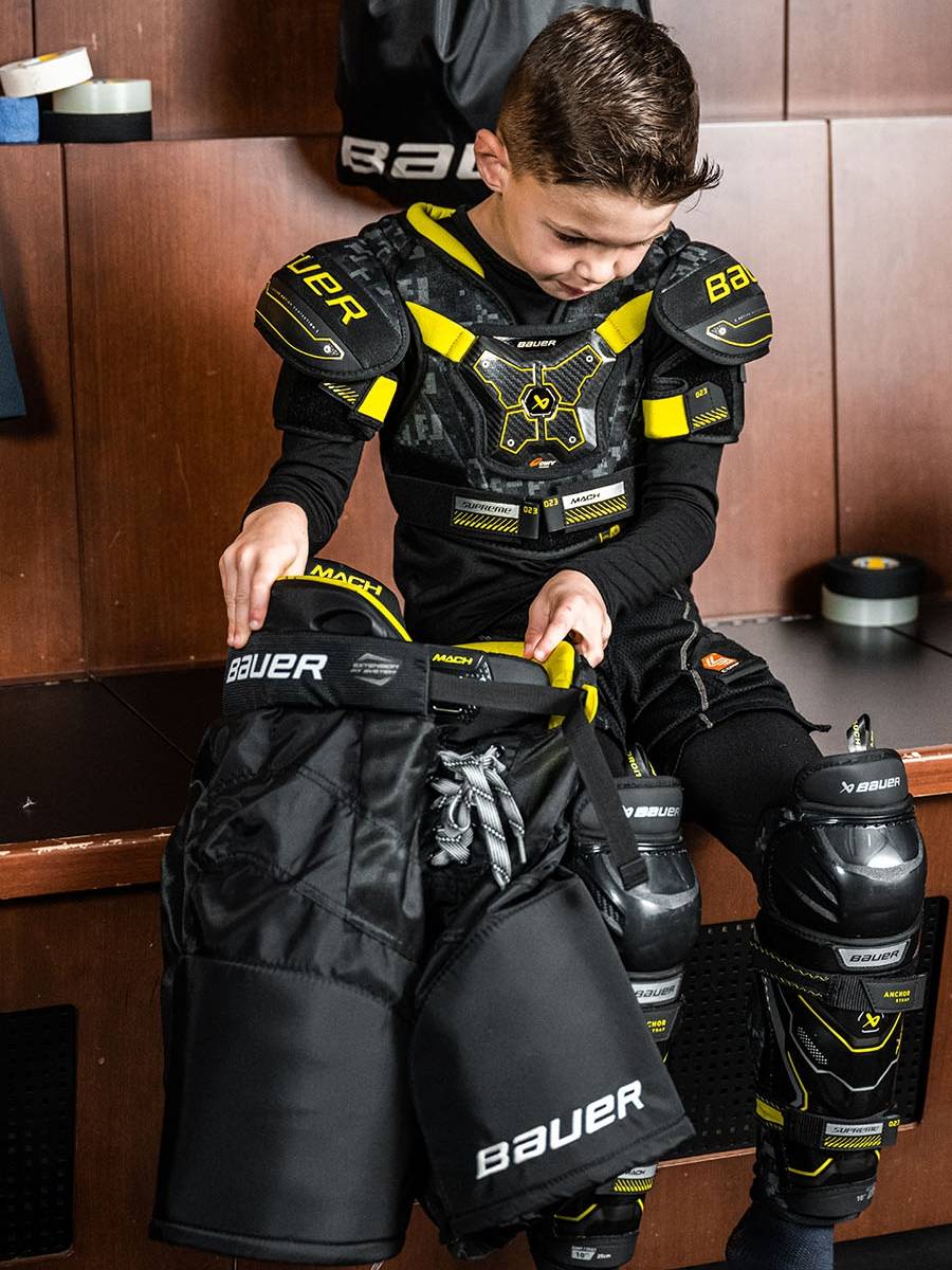 23 years of new bauer Mach Children's ice hockey protective Ball high -end chest protection leg elbow and elbow protective