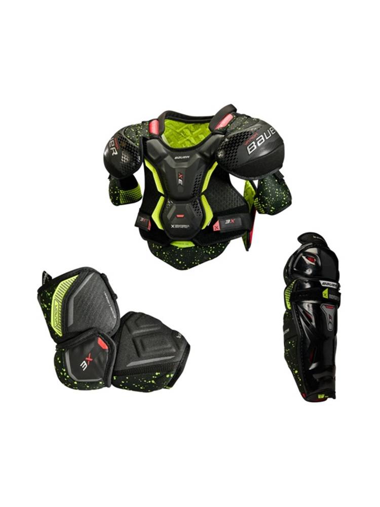 22 years new bauer 3X ice hockey hockey ice hockey suite juvenile adult adult adults protect the chest and elbow, legs and legs