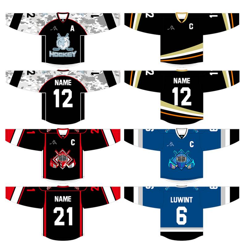 Luwint high -end whole body custom ice hockey suit European and American boys and girls long -sleeved couple loose big size hip -hop