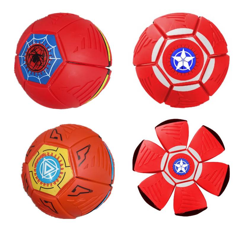 Douyin same children's toy flying tray step on outdoor sports flying saucer light ball magic deformation elasticity stepping on the ball