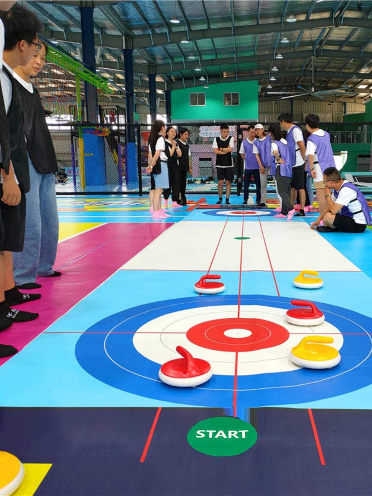 Dry land curling ground pot ball balls, beads ice ice table, simulation ice surface standard sports track, land curling