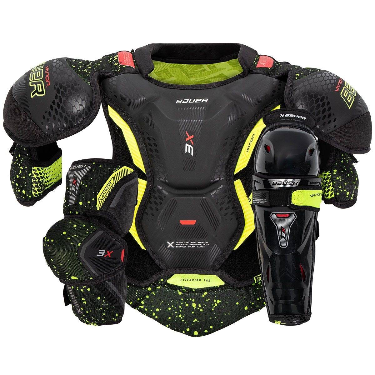 New Ball Hockey Protective BAUER 3X Youth Adult Ice Hockey Lock Elbow Elbow Legs and Leg Lord Set