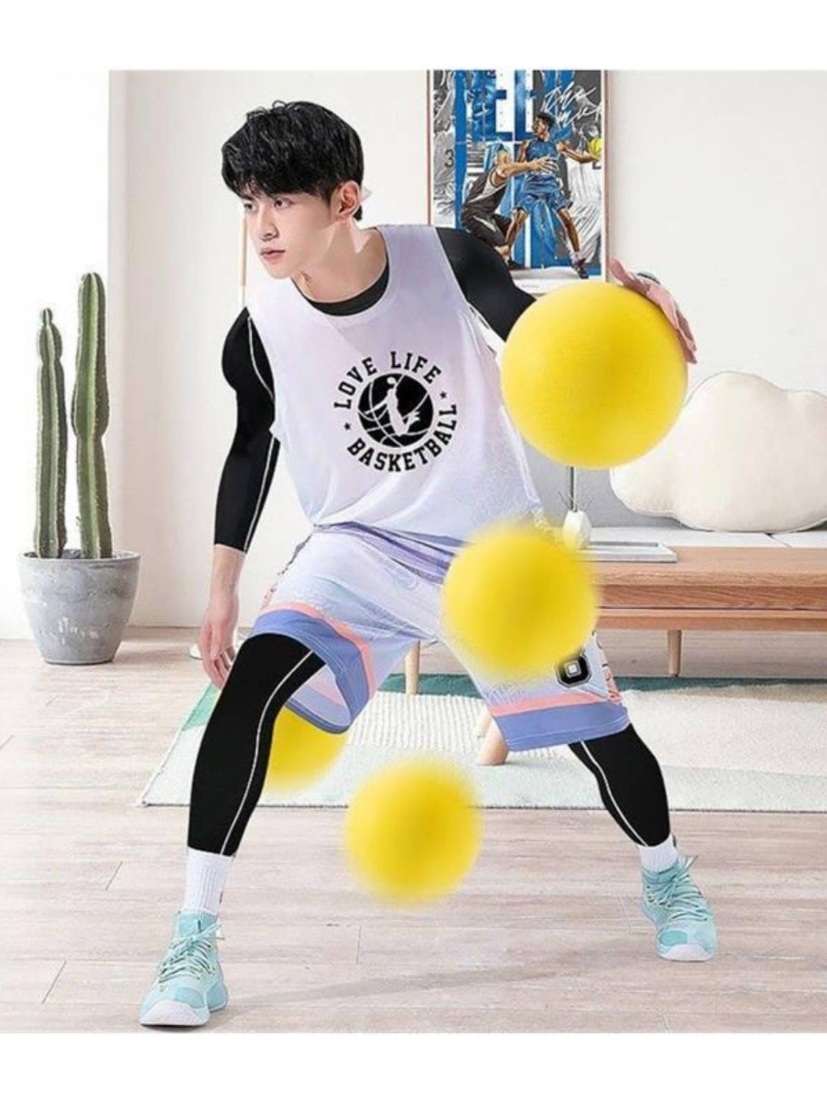 Xinjiang room indoor quiet basketball children's Internet celebrity training to prevent affecting neighbors sponge leather balls silent
