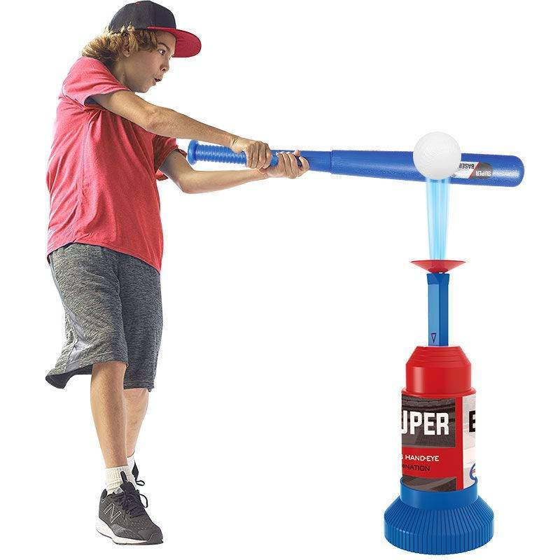 Parent -child interactive children's toy baseball set indoor and outdoor baby EVA blue ball launcher sports sports
