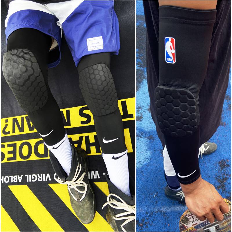 Nike Nike Basketball knee pad honeycomb anti -collision legs and socks, children's long professional men's and women's sports fitness equipment