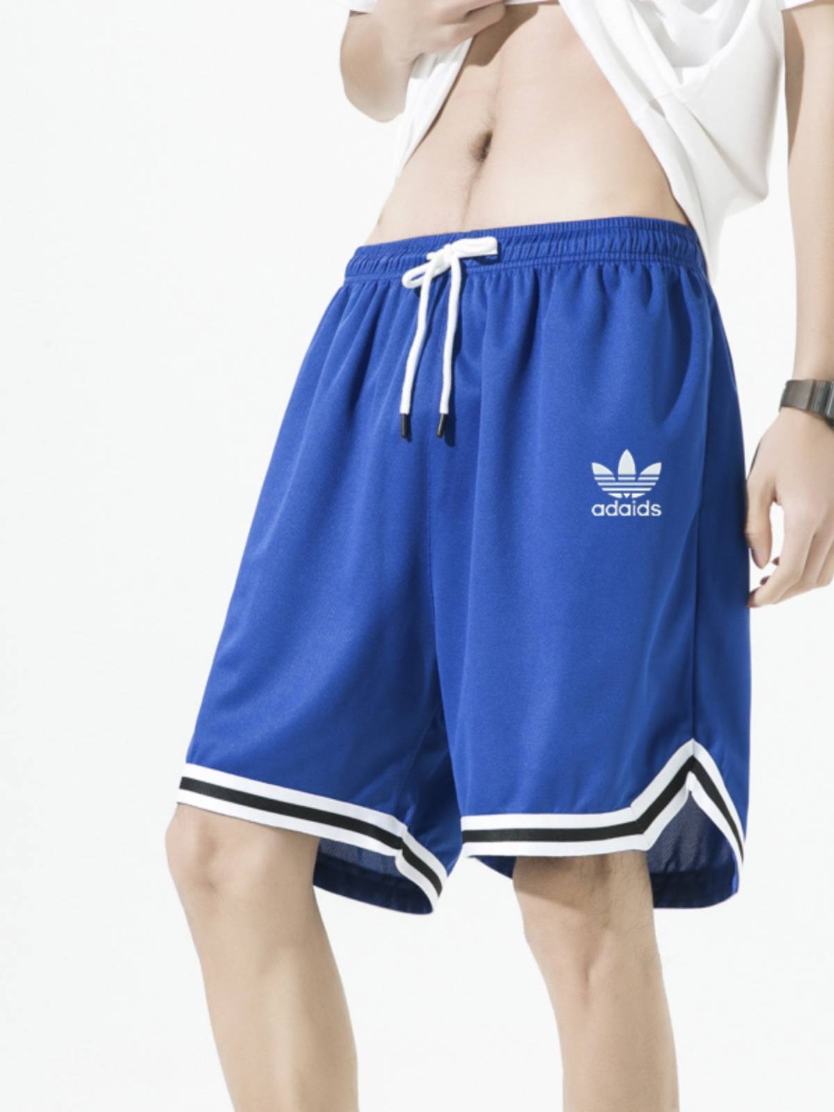 Three -leaf grass tide brand sports shorts 2024 summer new ice silk fast dry casual loose basketball five -point pants