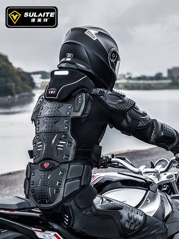 Motorcycle armor coat men's summer breathable off -road guard knee padding protection riding equipment full set of anti -fall clothes