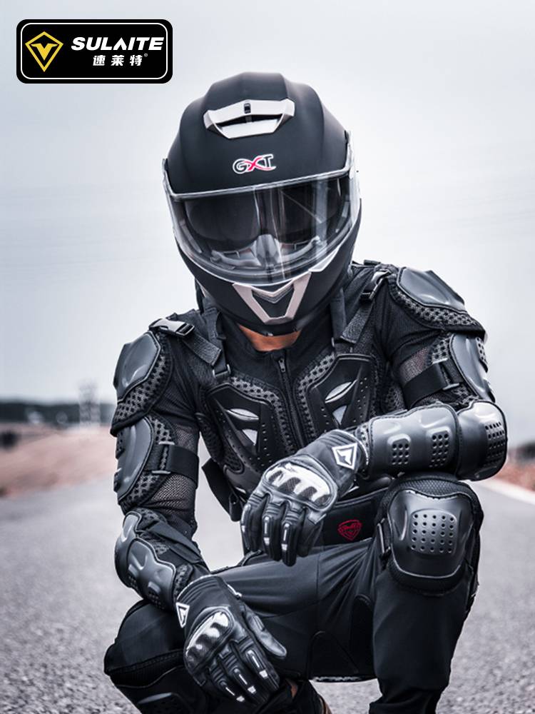 Motorcycle armor coat men's summer breathable off -road guard knee padding protection riding equipment full set of anti -fall clothes