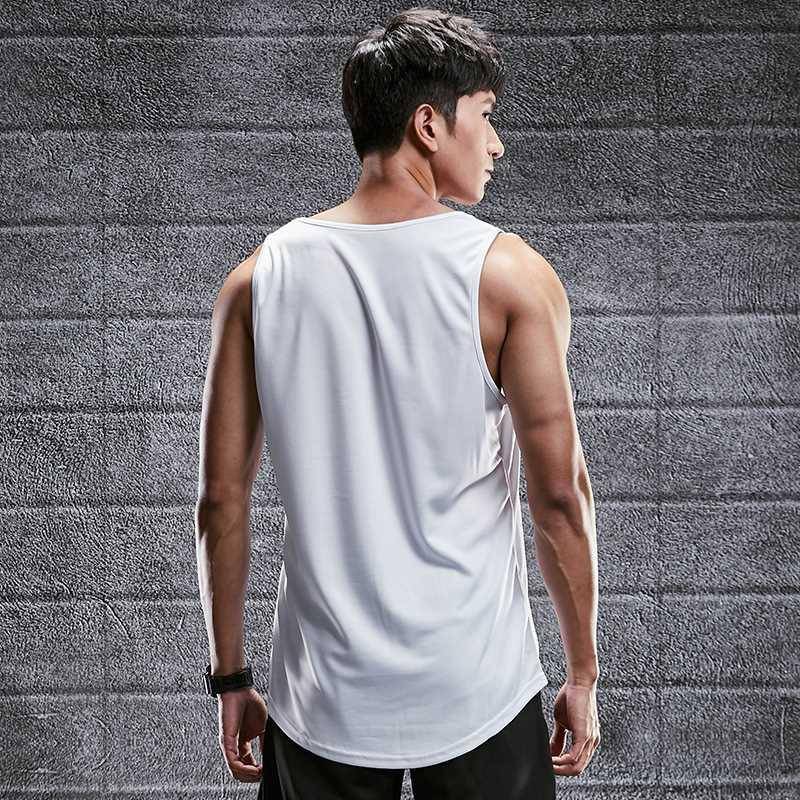 Fitness clothes Men's vest in summer loose and fast dry training clothing running sleeveless ice silk jacket basketball equipment