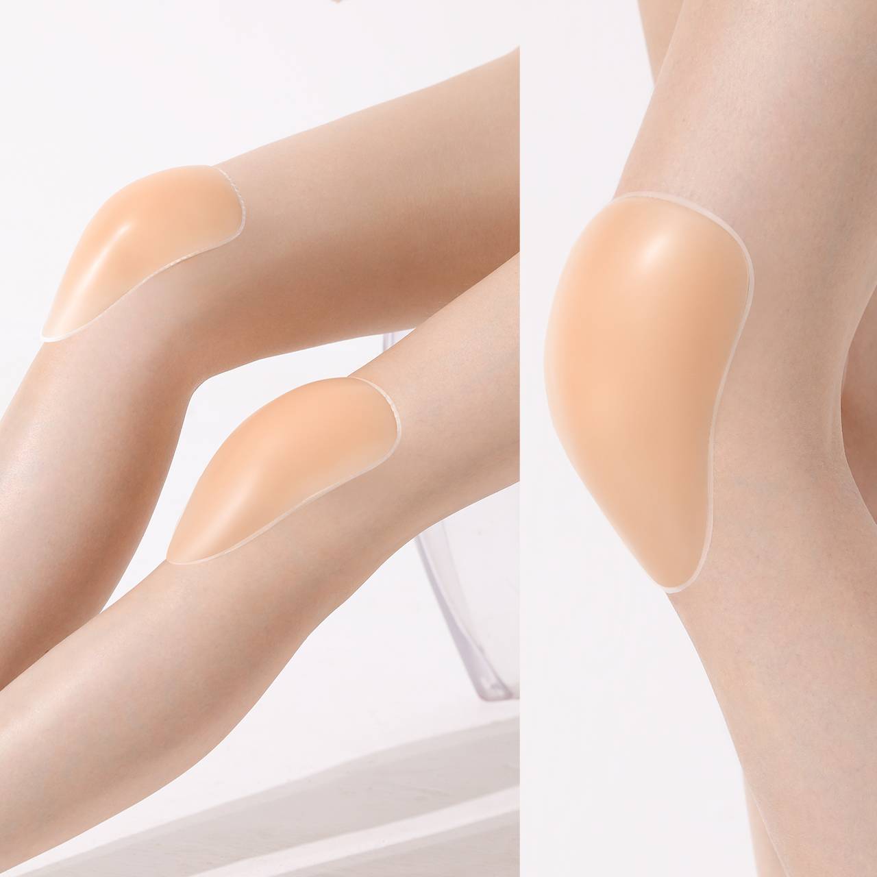 Silicon glue skiing knee and hip inner protective gear protective pads -anti -fall artifact skating pulley equestrian elbow