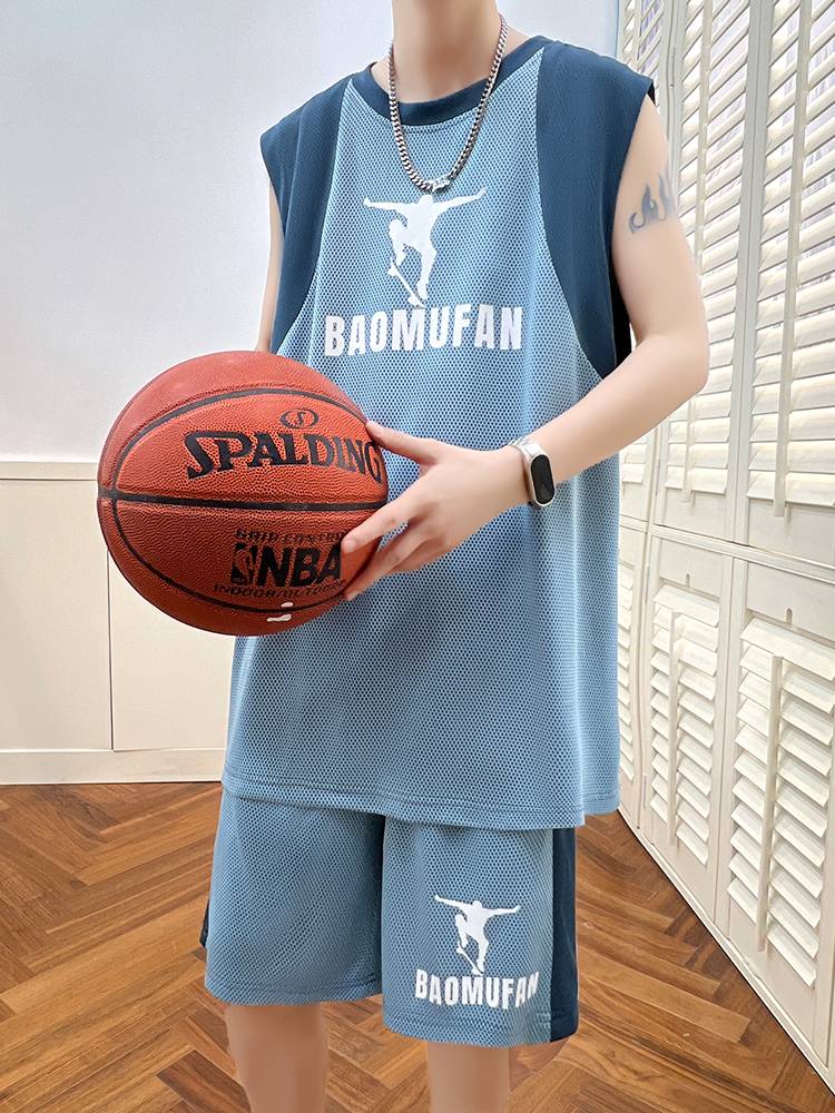 Bingshi sleeveless T-shirt boys 12-15 years old young students fast-drying basketball uniforms 13 big children's vest sports suits